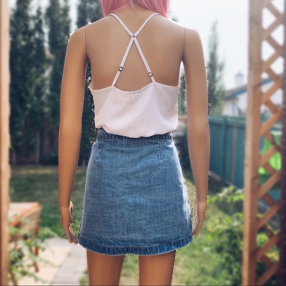 Forever 21 Button-Front Jean Skirt - Picture 4 of 10